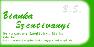 bianka szentivanyi business card